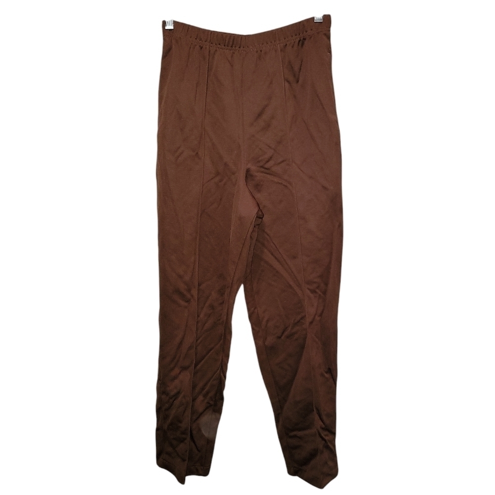 Blair 100% polyester brown pants size 14 with elastic waistband RN 81700